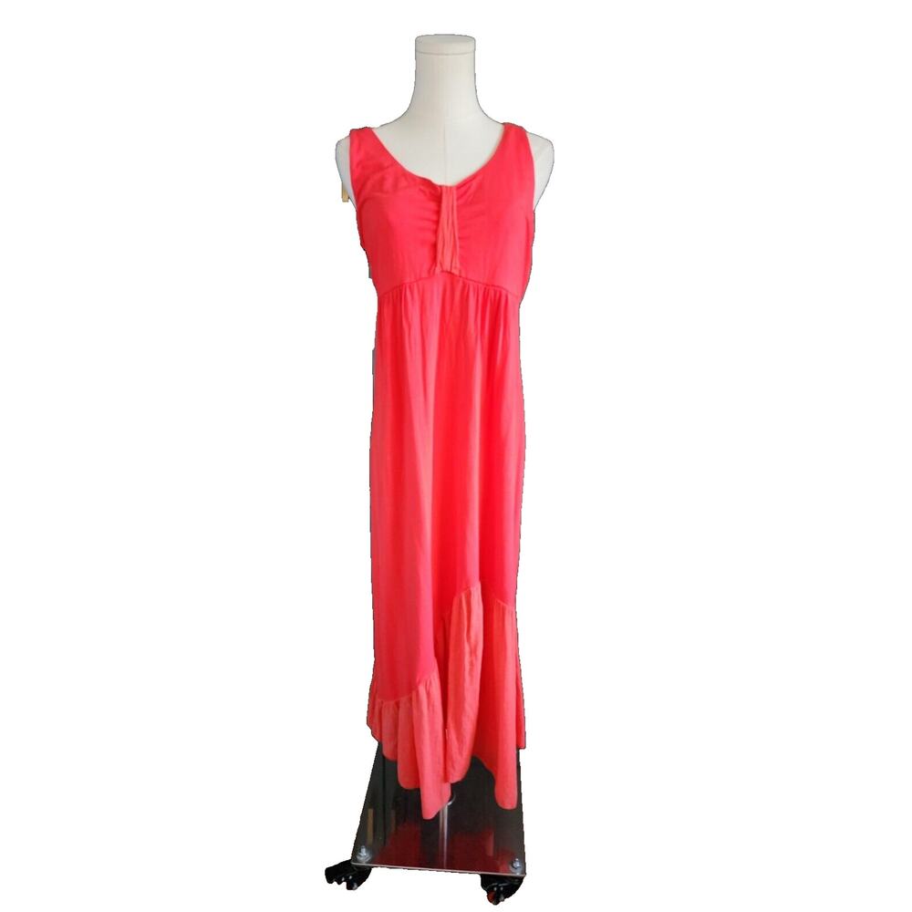 fresh produce Coral Pink Sleeveless Maxi Dress
